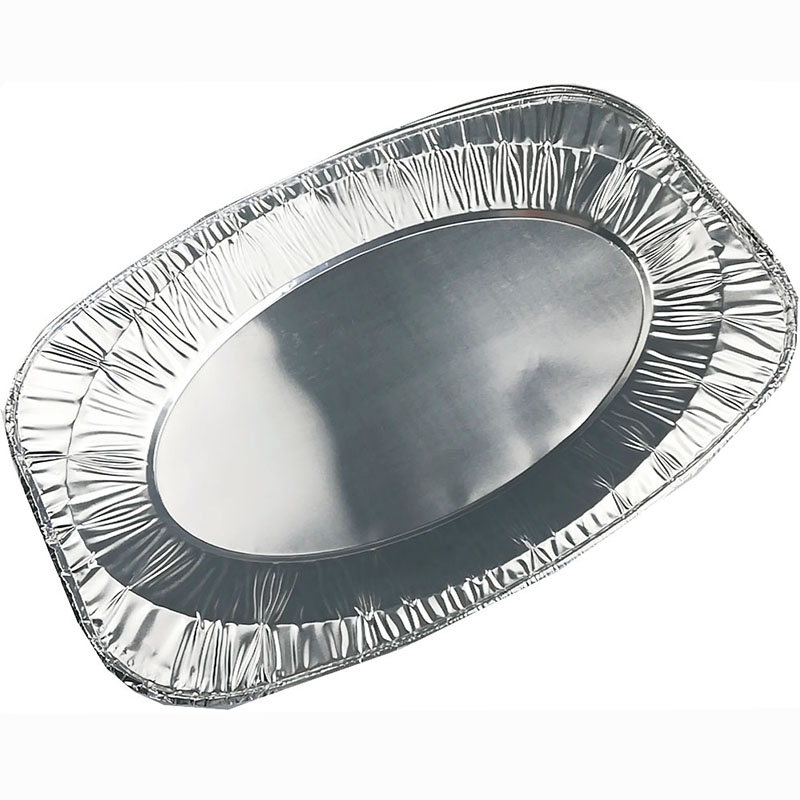 Disposable oval foil pan