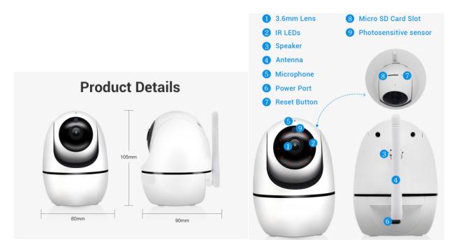 Motion detection Wireless Home Security Camera 
