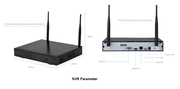 Dual Antenna CCTV 4CH NVR Kit