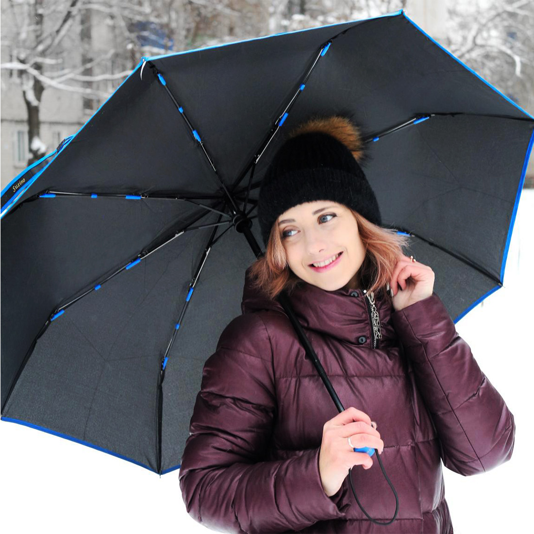 auto open close umbrella windproof