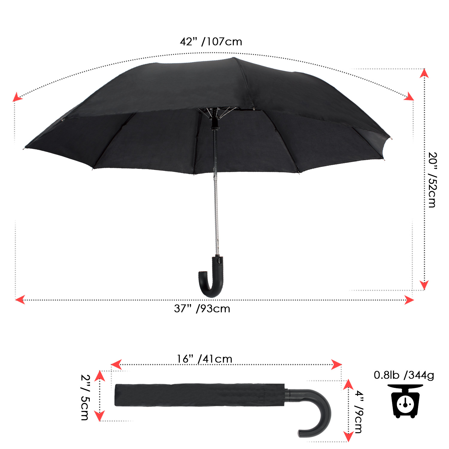 2 fold auto open umbrella