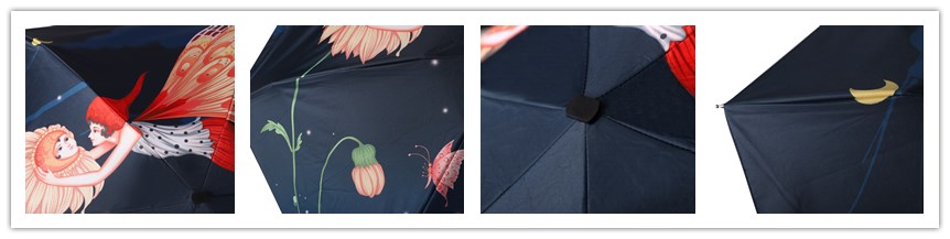 printed 5 fold umbrella