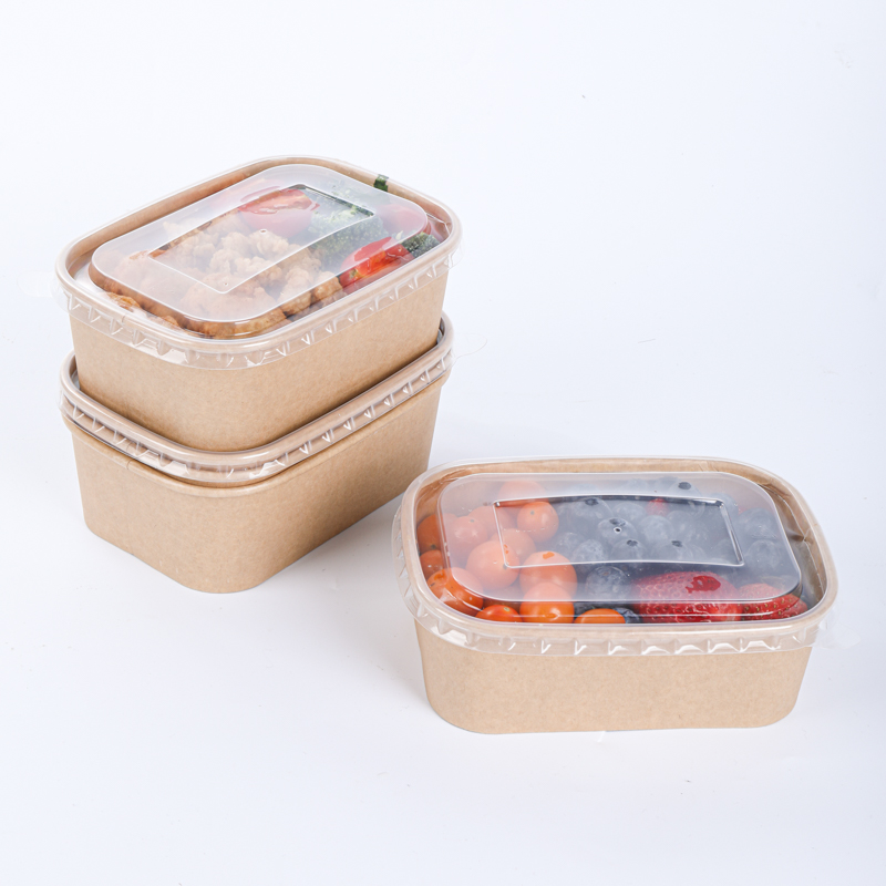 Food grade rectangular paper container