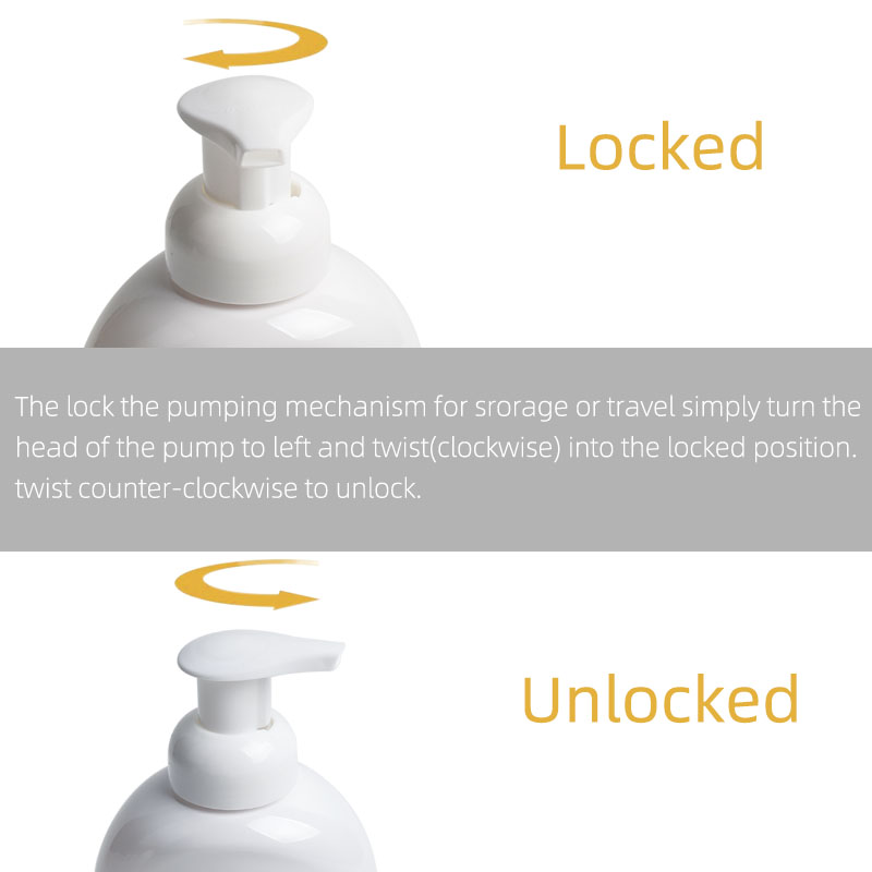 lockable foam lotion pump