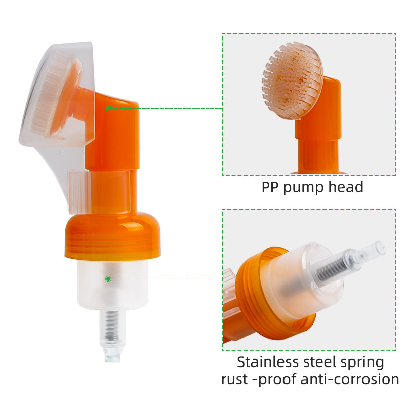 china PP red popular foam pump with brush china PP red popular foam pump with brush