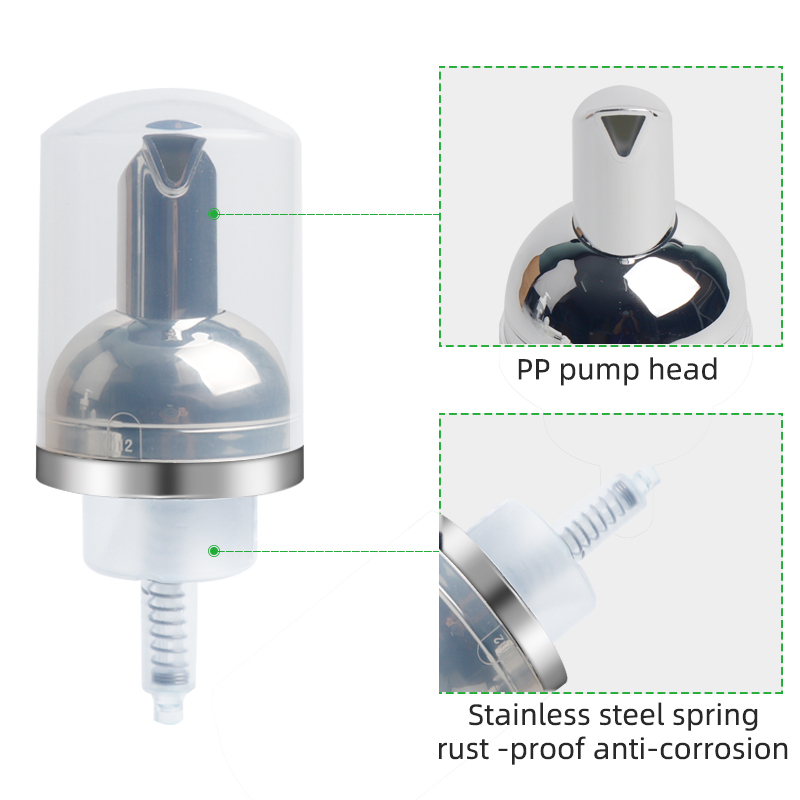 silver pp foam pump for hand soap silver pp foam pump for hand soap