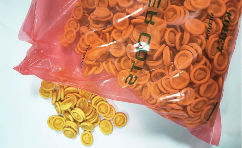 Disposable Orange Yellow Anti-slip Latex Industrial Finger Cots Disposable Orange Yellow Anti-slip Latex Industrial Finger Cots
