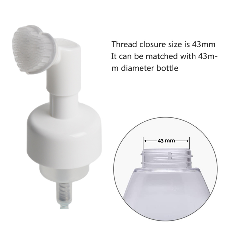china 43mm foam pump with sillicon brush head china 43mm foam pump with sillicon brush head
