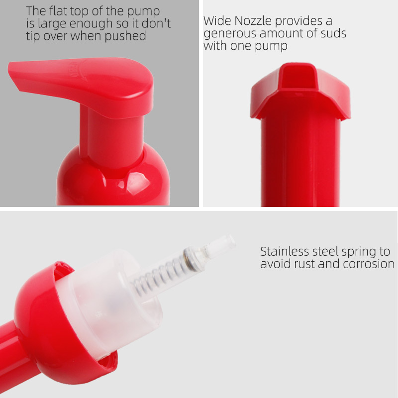 red plastic durable foam pump