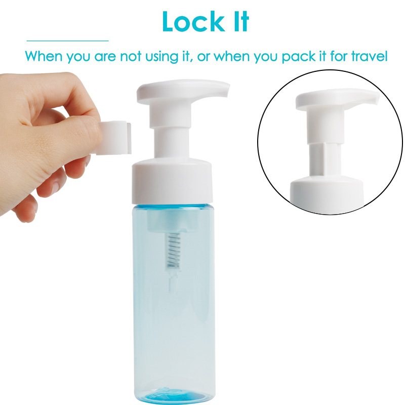 cosmetic foam pump with clip clock cosmetic foam pump with clip clock