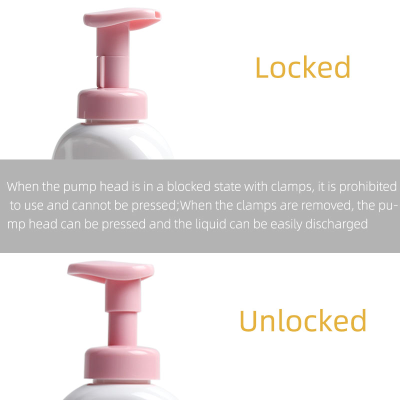 foam lotion pump with clamps