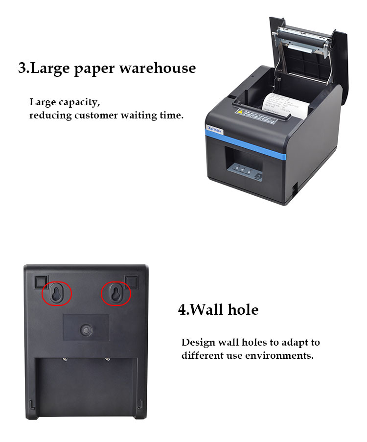wall hole restaurant pos printer wall hole restaurant pos printer