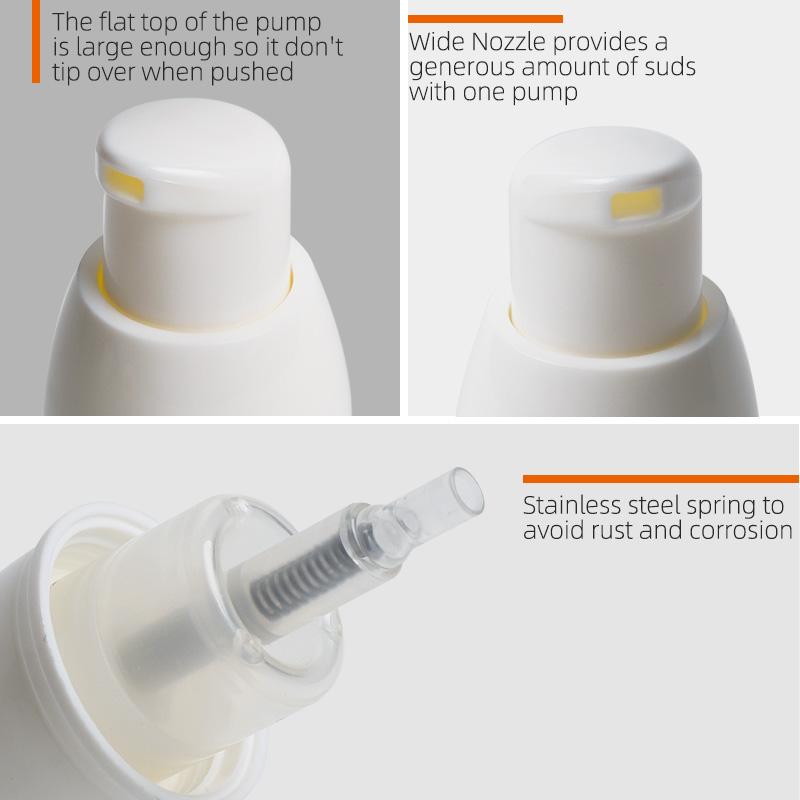 white foam pump with stainless steel spring white foam pump with stainless steel spring