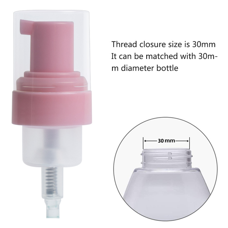 30mm Pink Plastic Foam Soap Dispenser For Shaving Cream