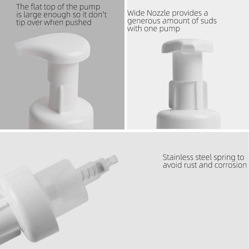 foam soap pump with wide nozzle