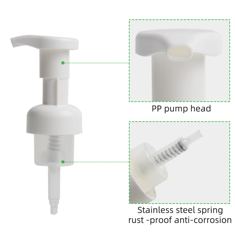 stainless steel spring foam pump head