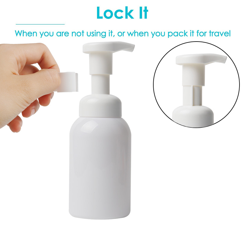 white foam pump with clip lock china