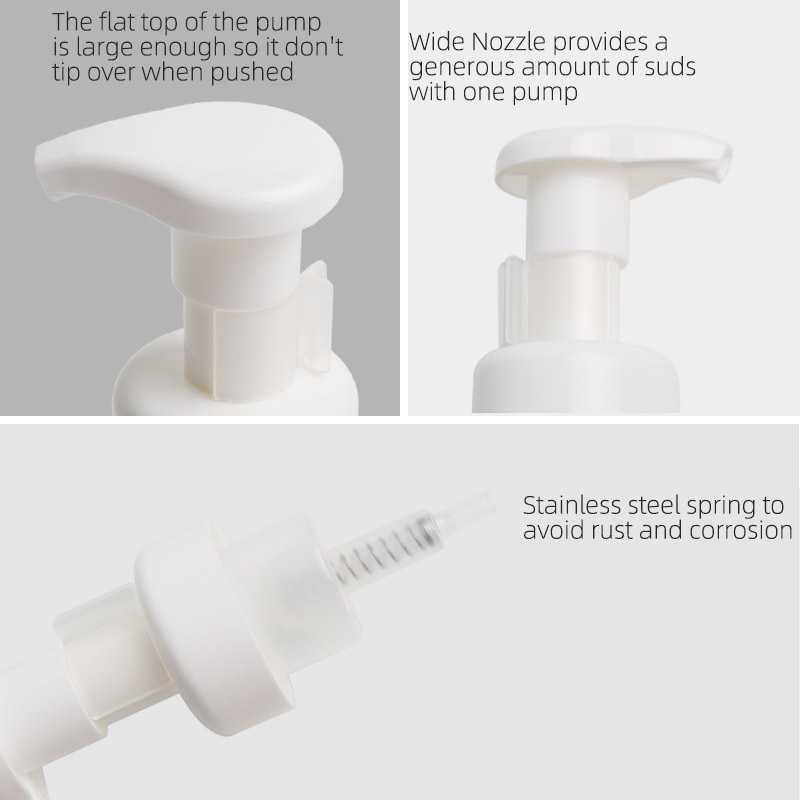 0.8cc white plastic foam pump top for shampoo 0.8cc white plastic foam pump top for shampoo