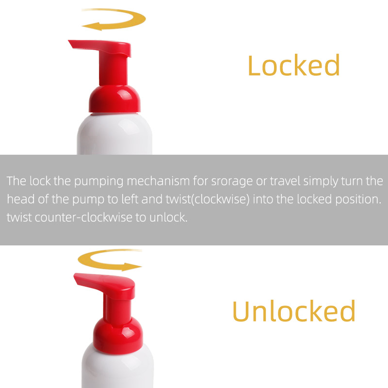 red lockable foam pump head red lockable foam pump head