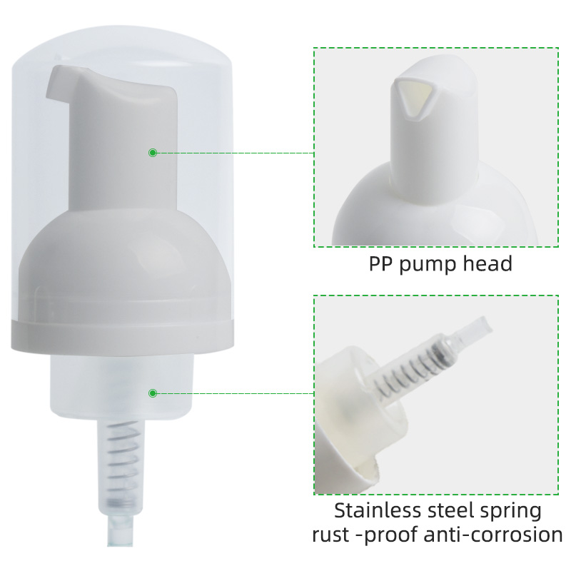 pp foam pump head with triangle nozzle