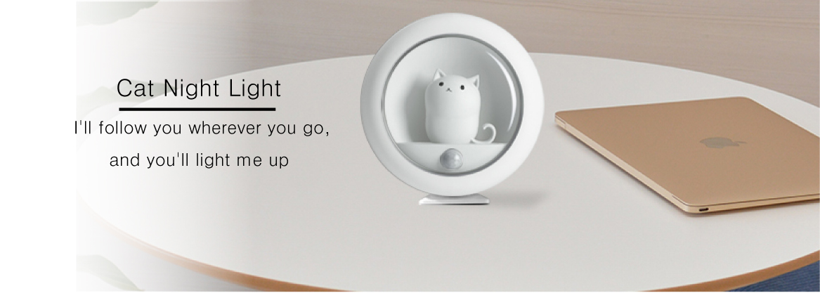 Multifunction Cat LED Sensor Night Light design