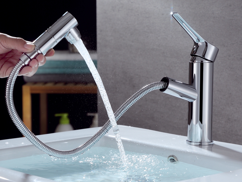 Bathroom Sink Faucet With Pull Out Sprayer