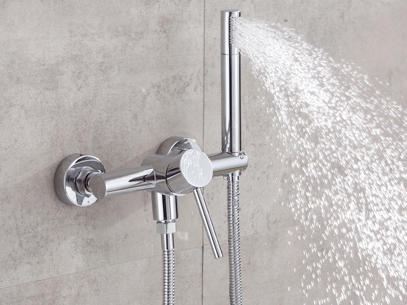 Wall Mount Bathroom Faucet with Hand Shower Wall Mount Bathroom Faucet with Hand Shower