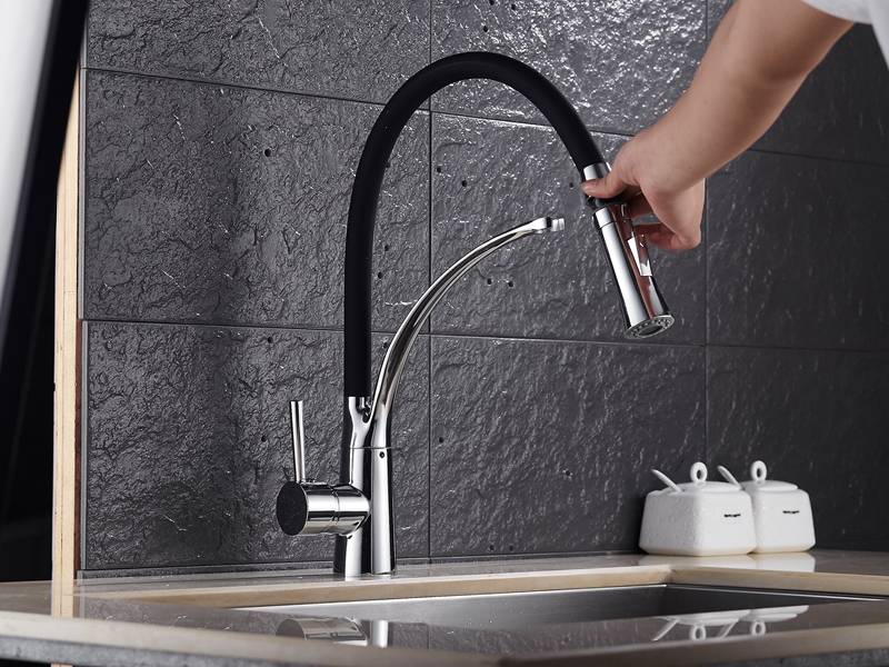 Kitchen Faucet Rubber Design Sink Hot Cold Water Single Handle Mixer Kitchen Faucet Rubber Design Sink Hot Cold Water Single Handle Mixer