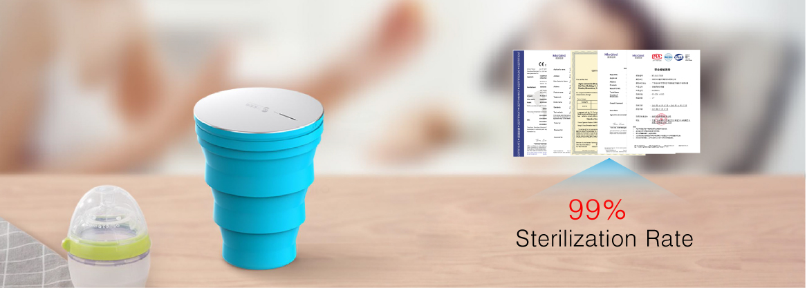 Multifunctional Blue UVC LED Disinfection Folding cup