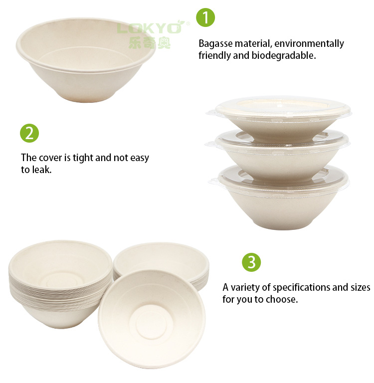 Biodegradable round bowls