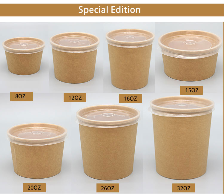 Kraft paper soup cup