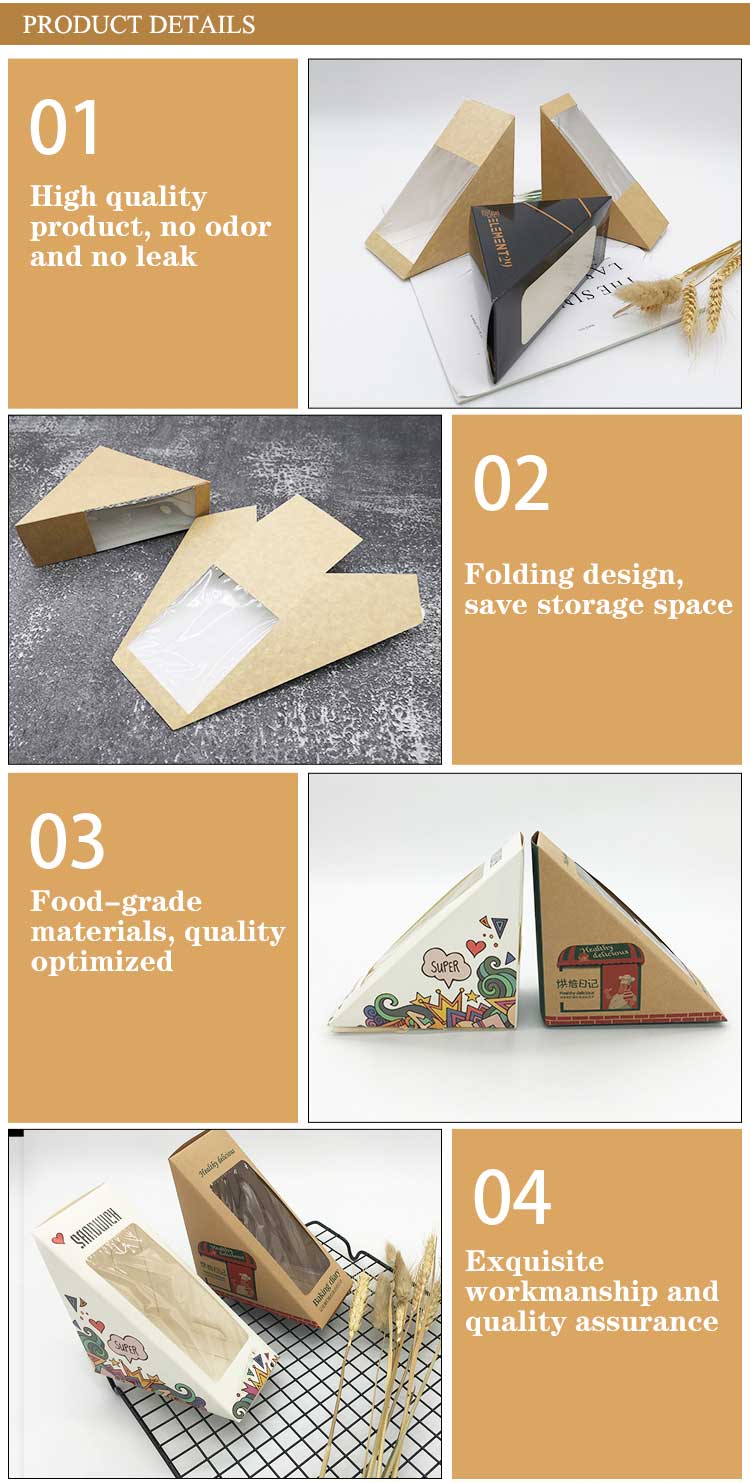 Sandwich triangle paper box