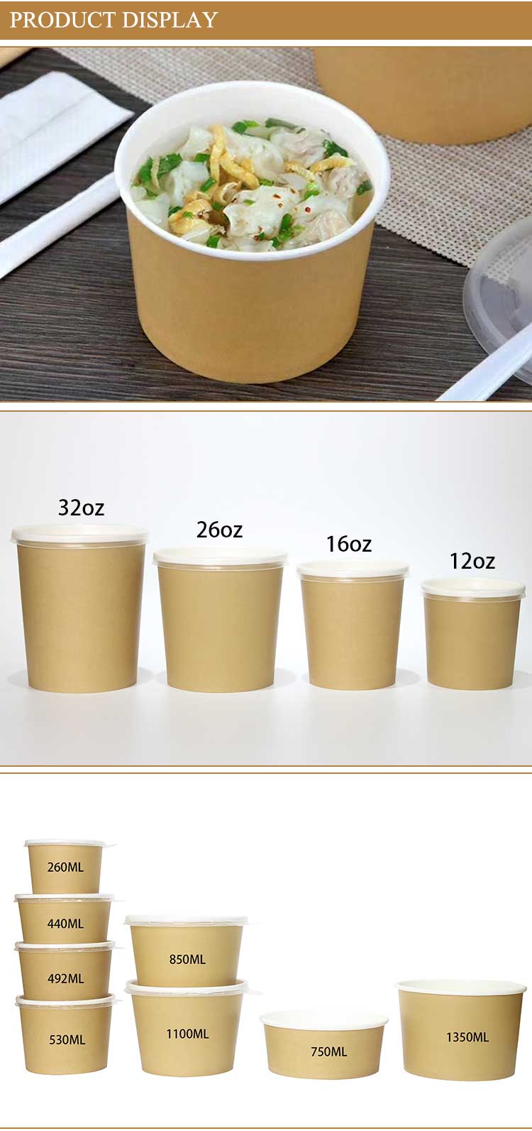 Paper disposable bowls