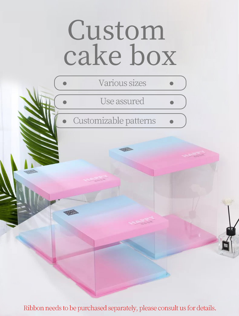 6 inch clear cake box