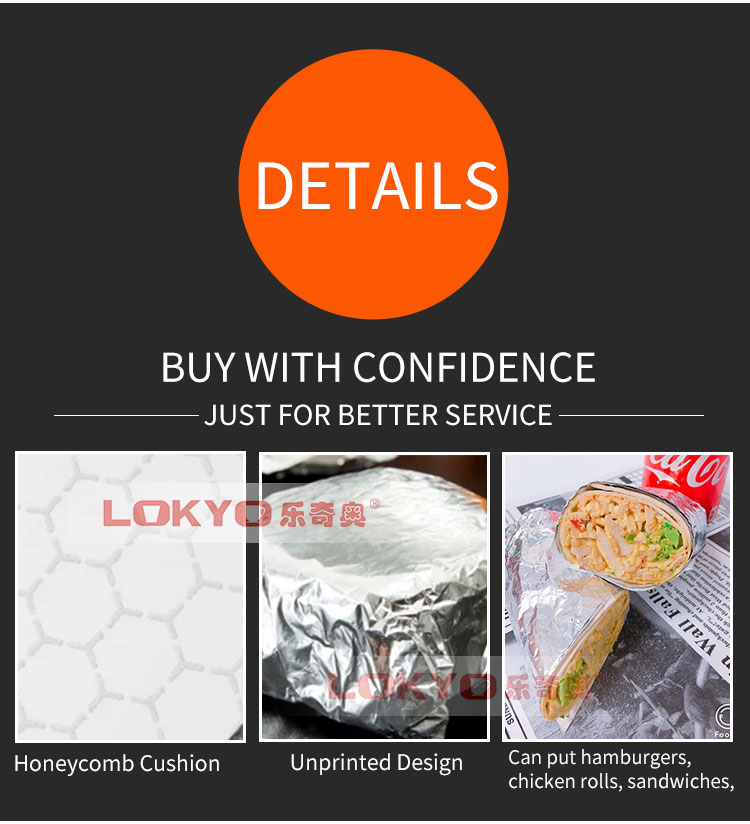Greaseproof aluminium coated wrap Greaseproof aluminium coated wrap