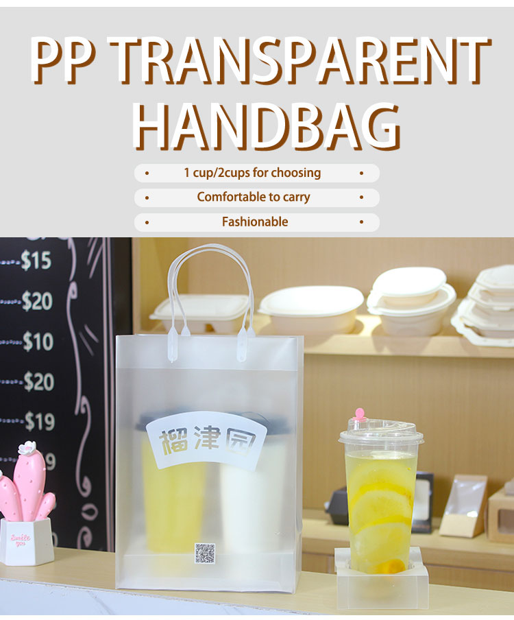 Disposable transparent PP handbag
