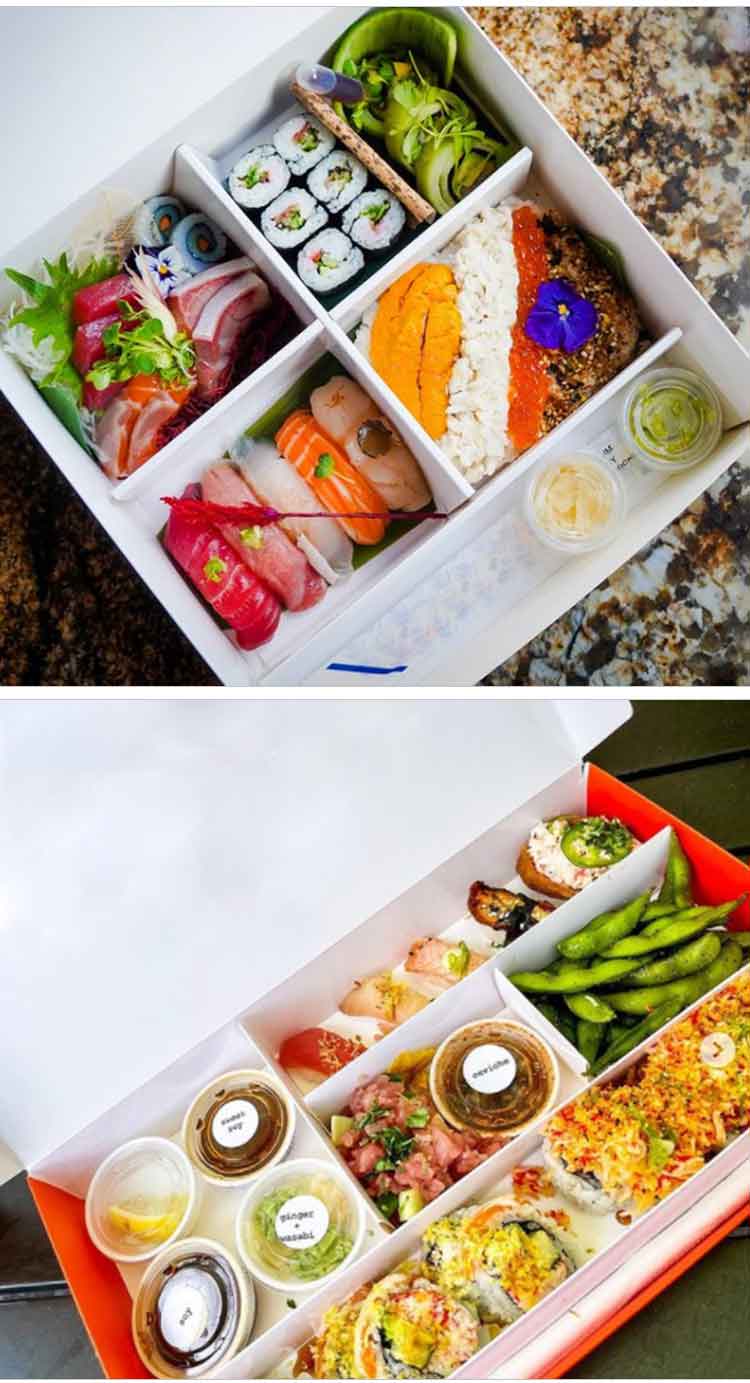 Sushi to go paper box