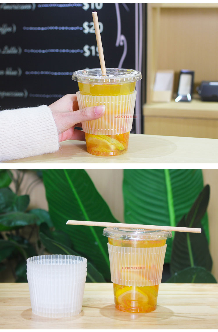 Disposable cup plastic sleeve