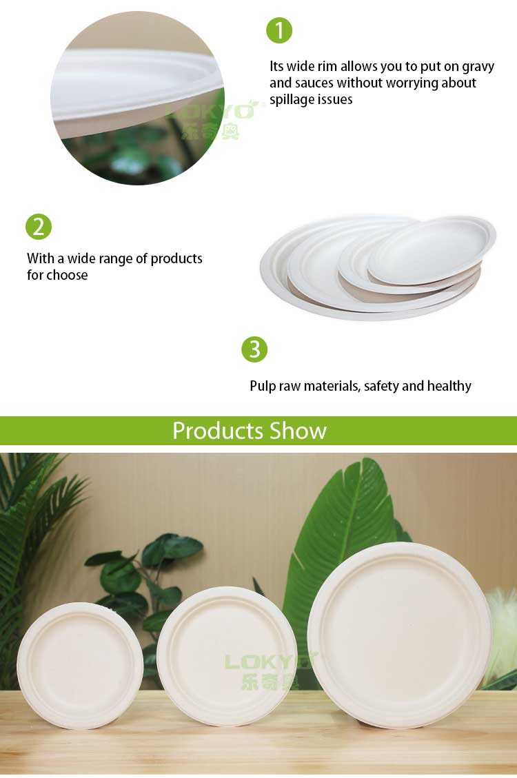 Disposable compostable party plates