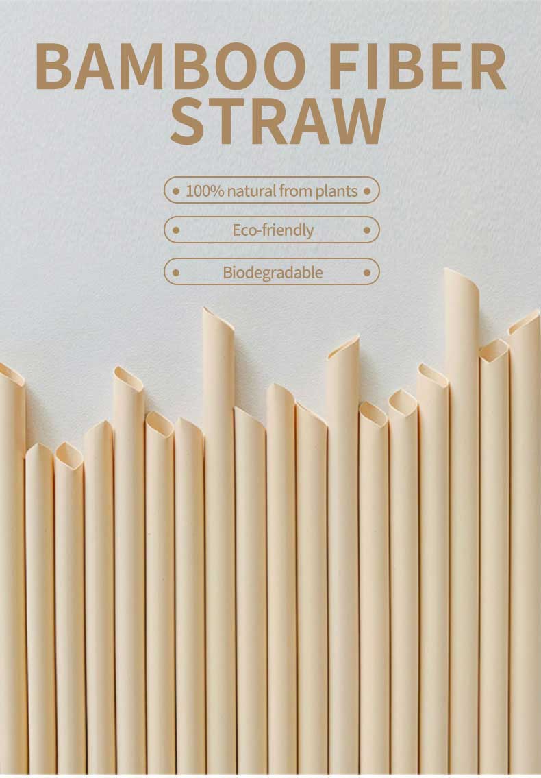 Disposable bamboo fibre straws