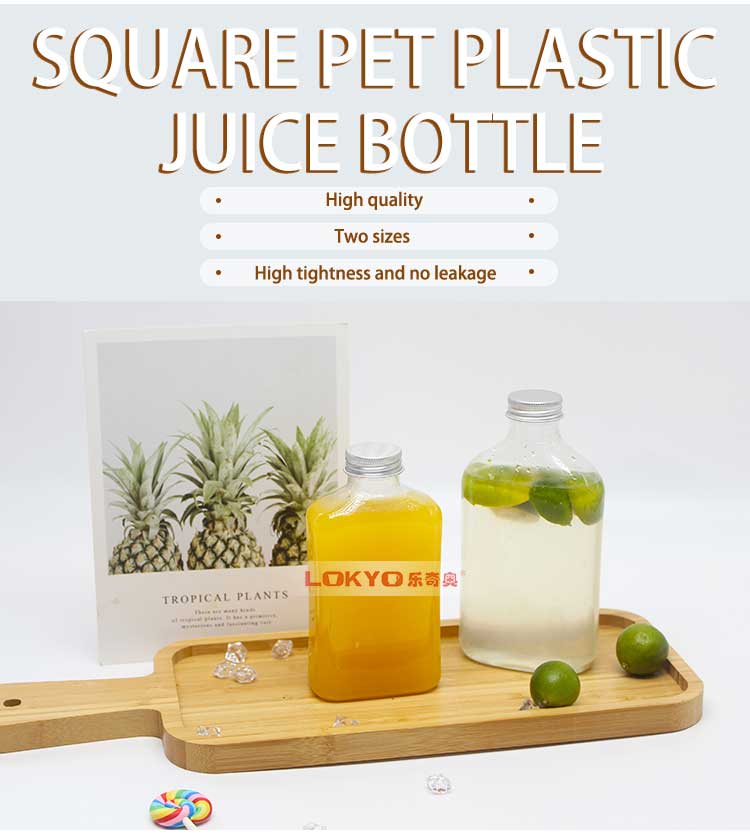 Plastic bottles for juice packaging