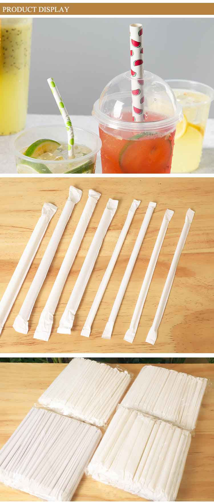 Disposable paper straws