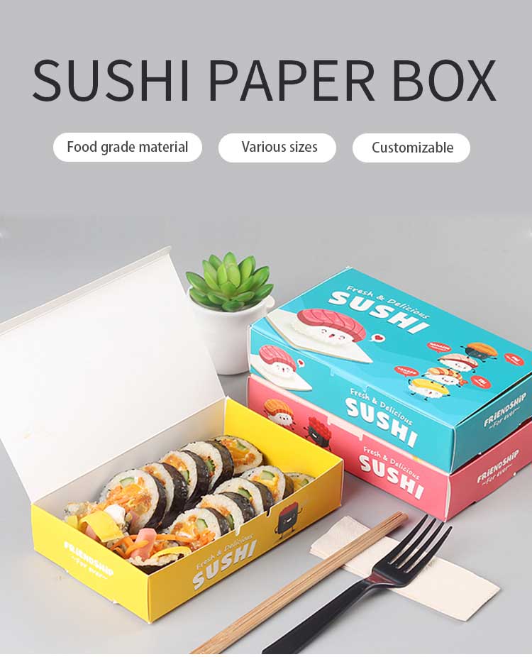 Sushi box delivery paper box