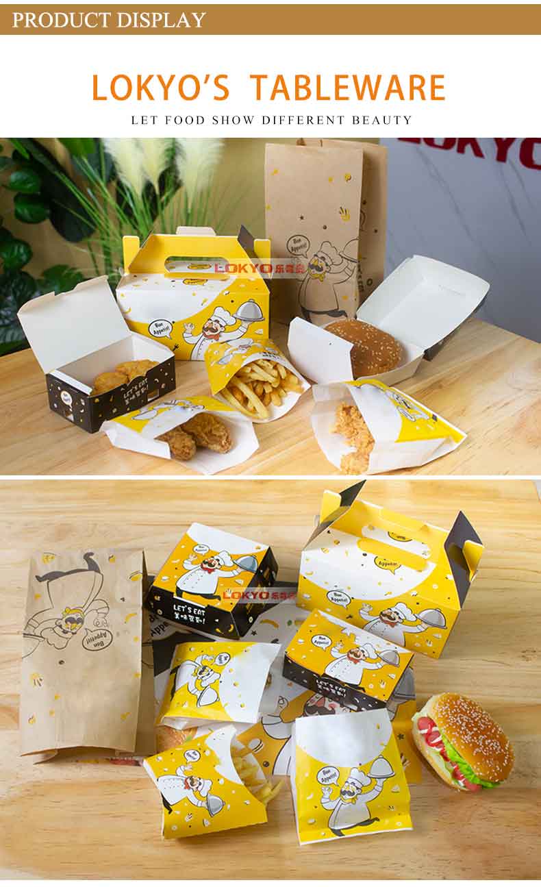 Paper food packaging containers