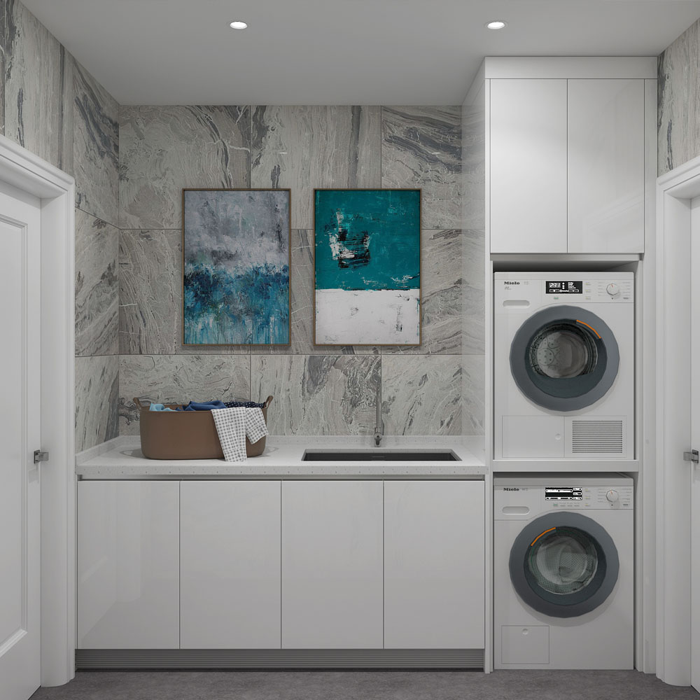 White laundry room