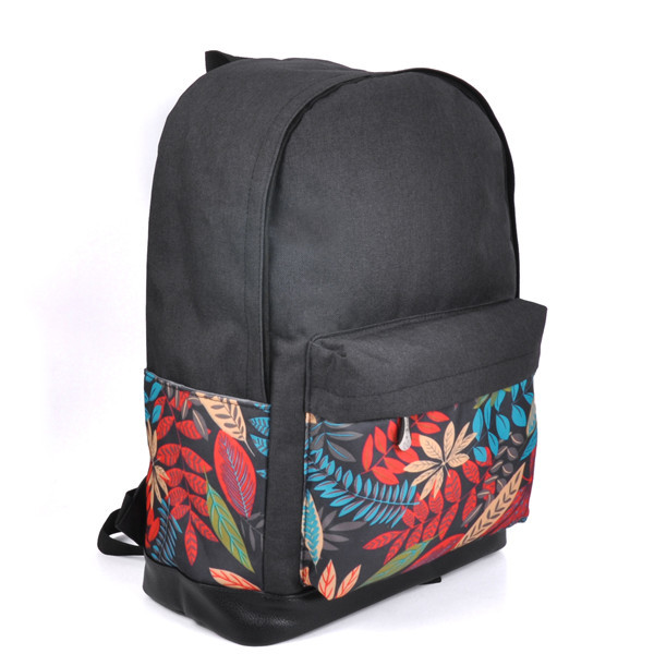 colorful leaf nylon backpack