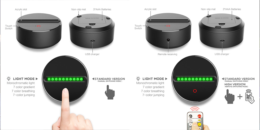 touch switch lamp led night light