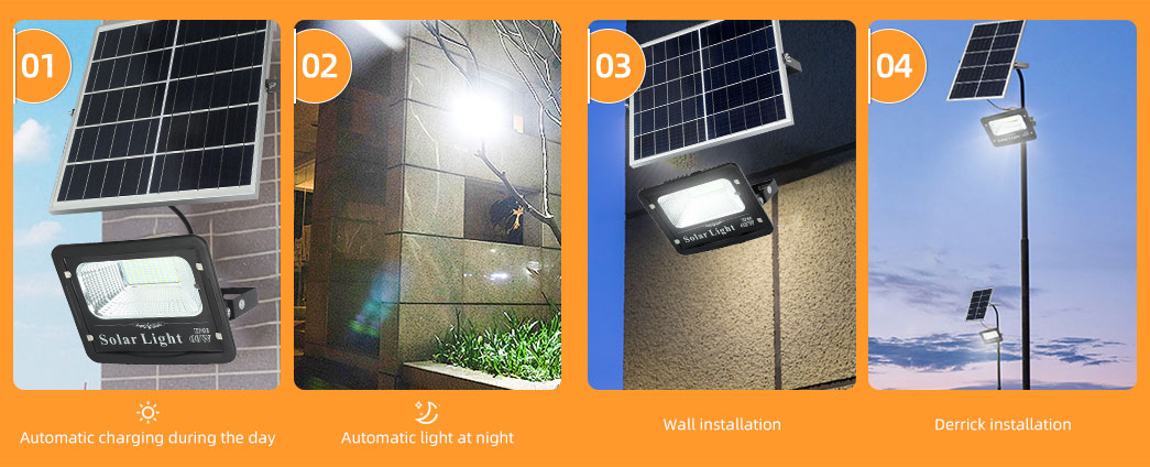 Installation effect of solar lamp