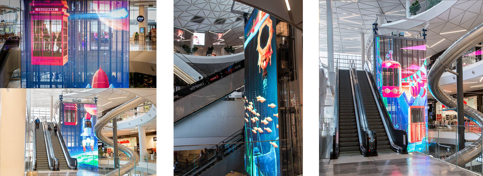 elevator transparent led screen