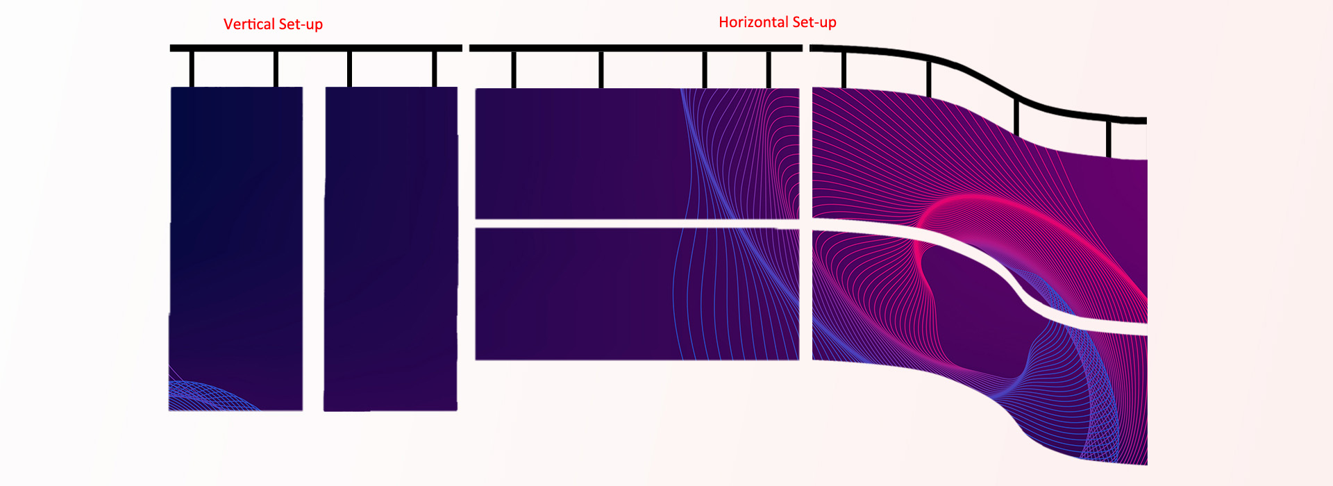 flexible led curtain install flexible led curtain install